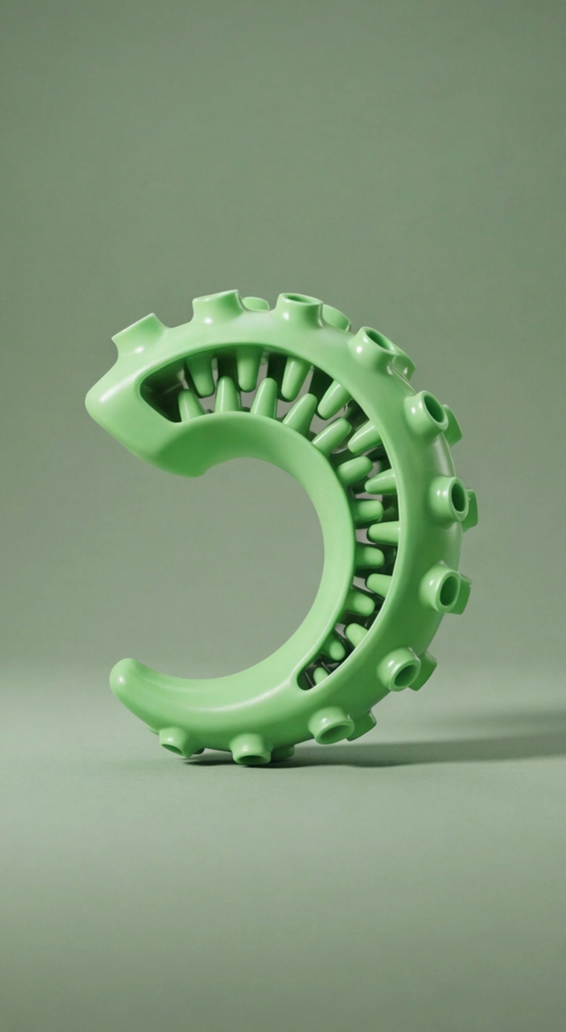 Jouet à mâcher en TPR pour chien, avec reliefs nettoyants pour les dents