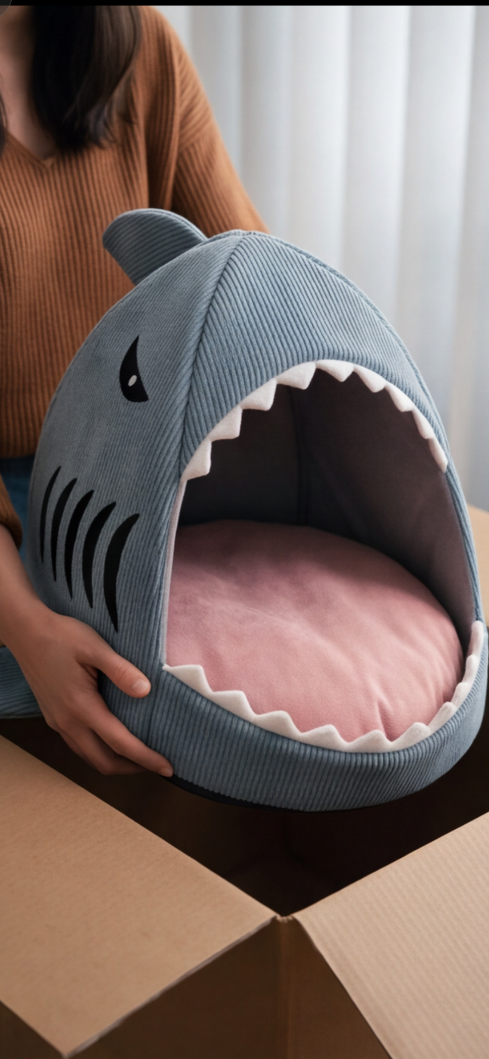 Niche Requin — Panier Grotte pour Chat