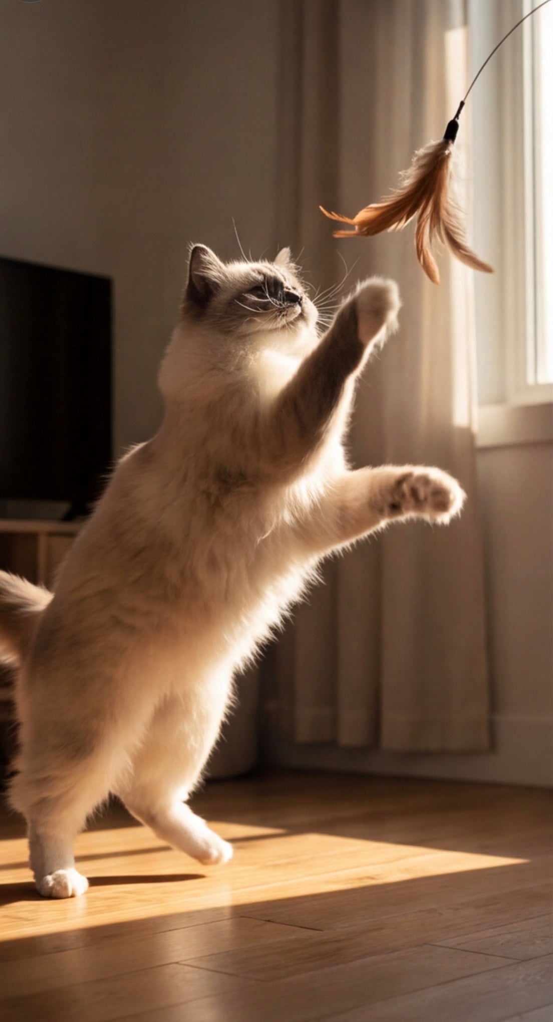 Canne à Plumes à Ventouse pour Chat