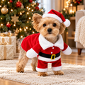 Costume Père Noël pour chien et chat – Tenue rouge et blanche