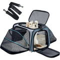 Sac de transport agréé avion pour chien et chat, extensible sur quatre côtés