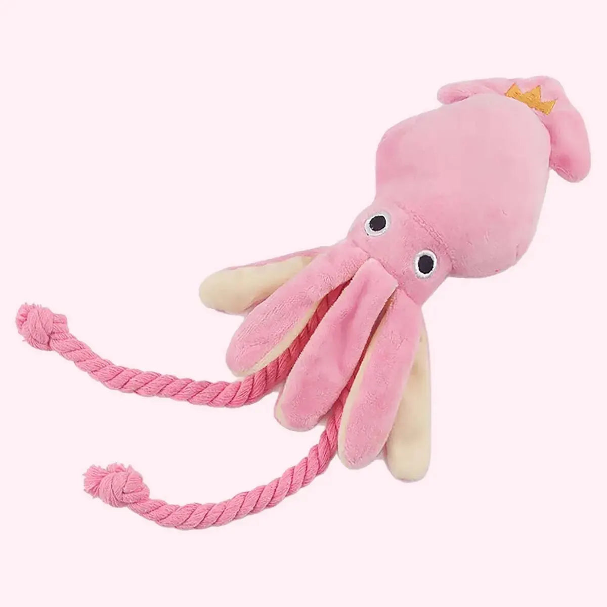 Jouet pieuvre en peluche à tentacules tressées pour chien