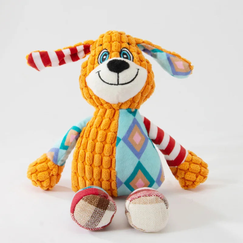 Peluche couineuse anti-ennui pour chien et chat, avec reliefs masse-gencives